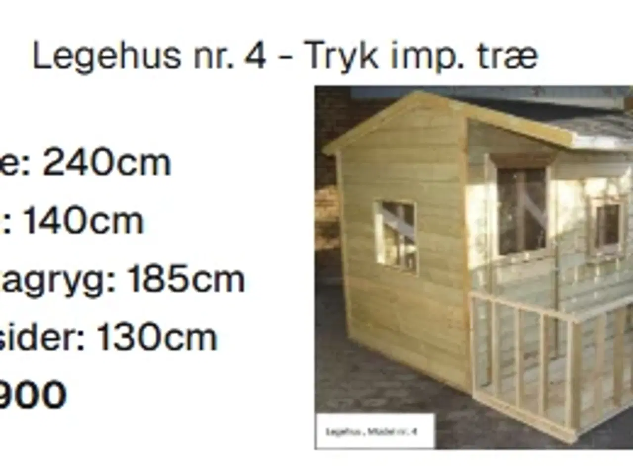 Billede 4 - Legehuse & Sandkasse