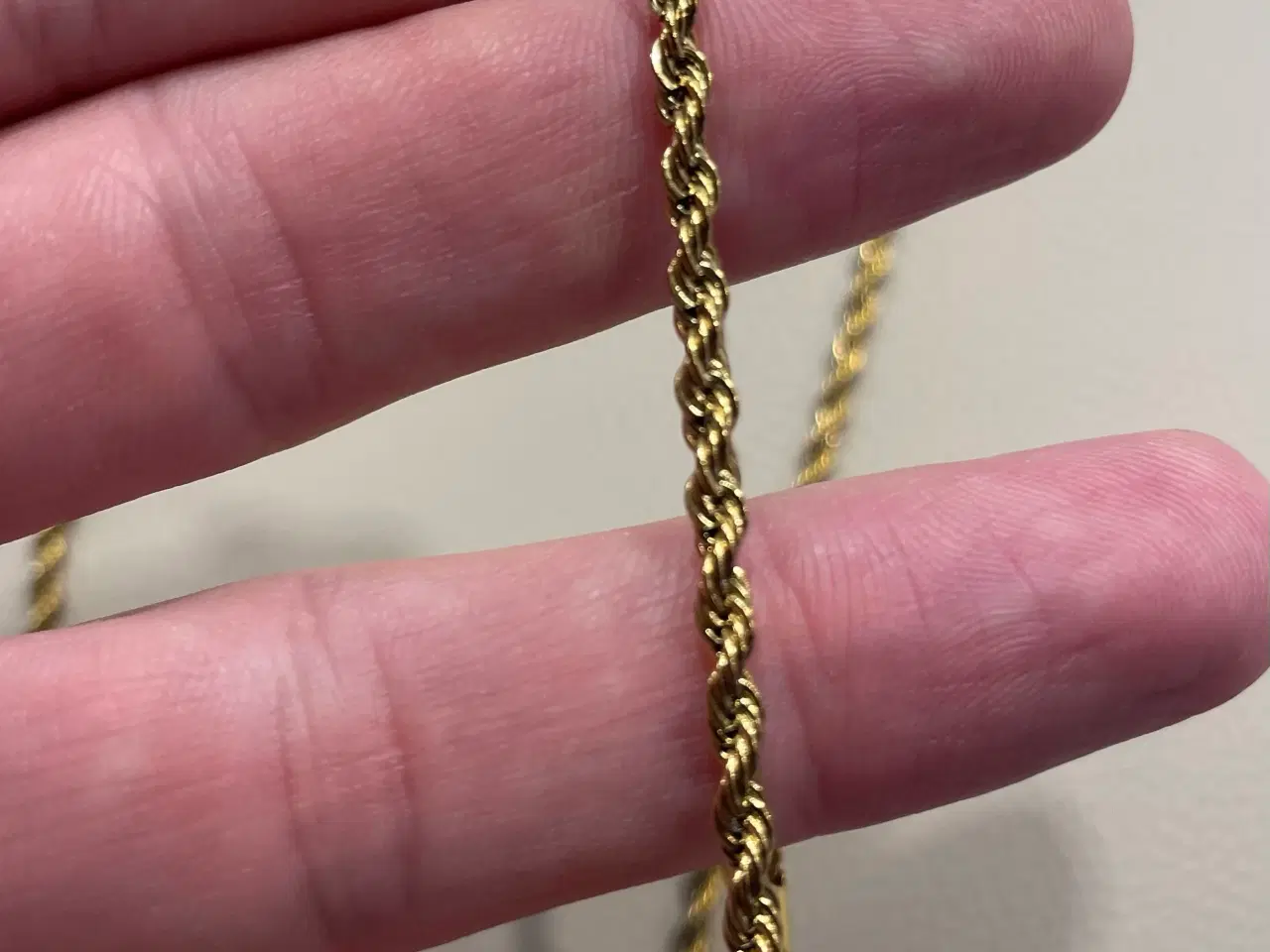 Billede 2 - 2.5mm goldfilled rope chain sæt