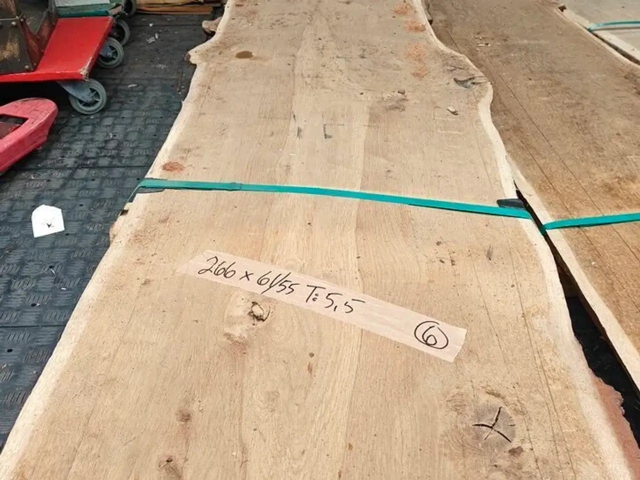 Billede 3 - 1 stk. Egetræsplanke str. 266 x 61 / 55 x 5,5