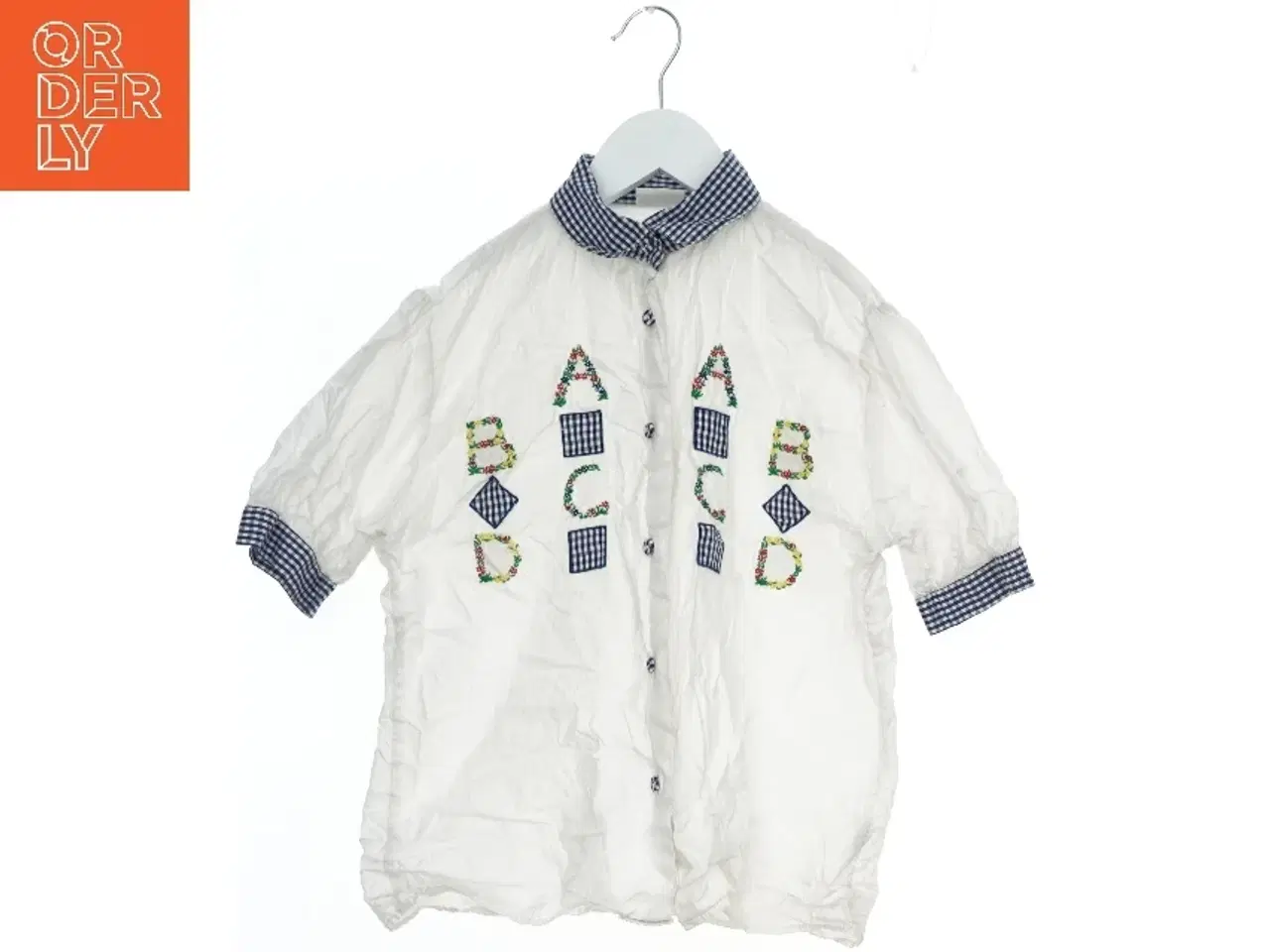 Billede 1 - Hvid skjorte med broderi fra Benetton (str. L)