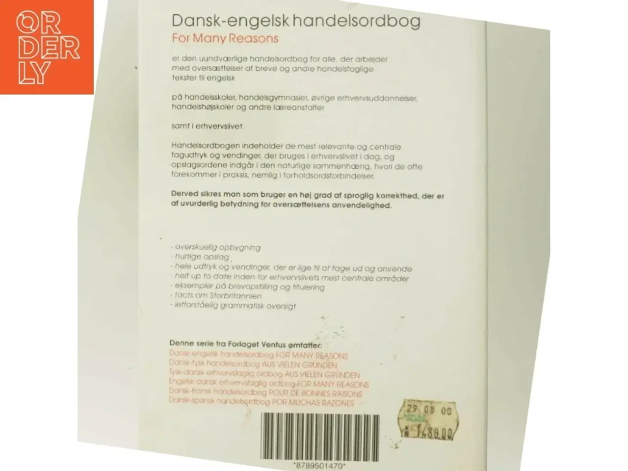 Billede 3 - Dansk-Engelsk handelsordbog fra Forlaget Ventus
