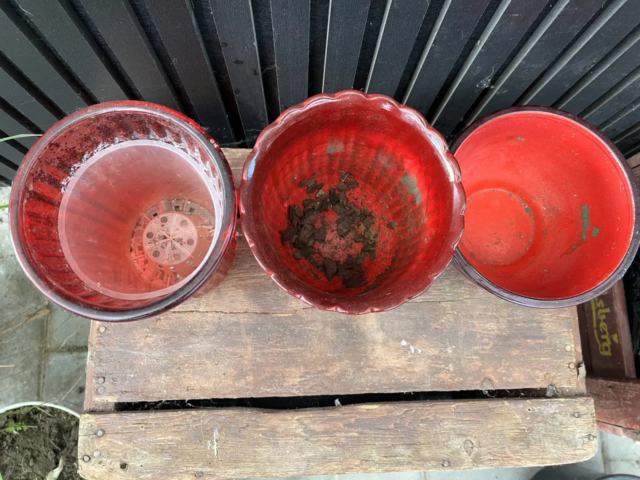 Billede 2 - Røde blomsterpotter 