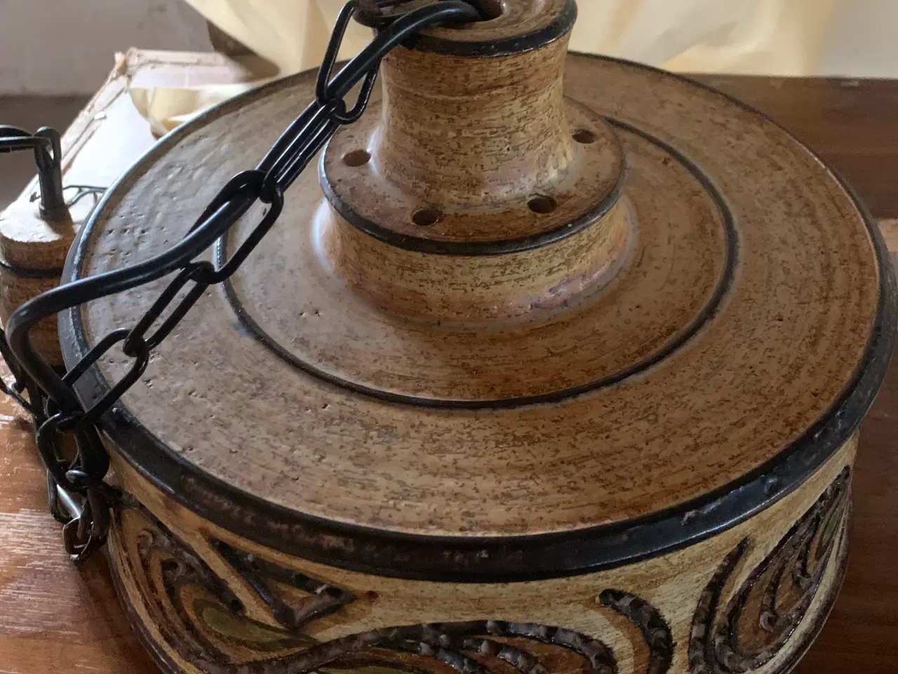 Billede 1 - Retro keramik loftslampe