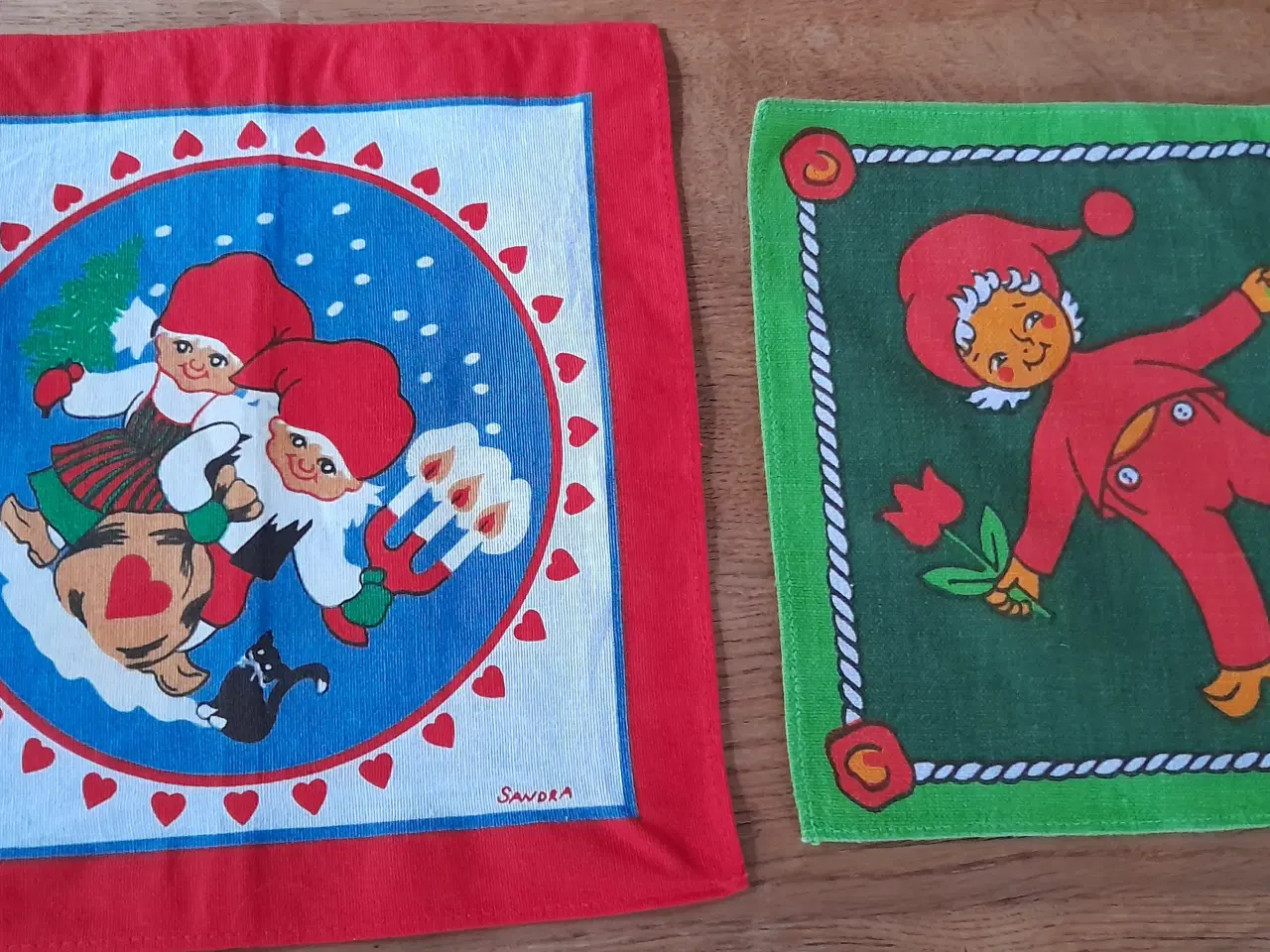 Billede 8 - Retro lille dug/ brødkurvsserviet.