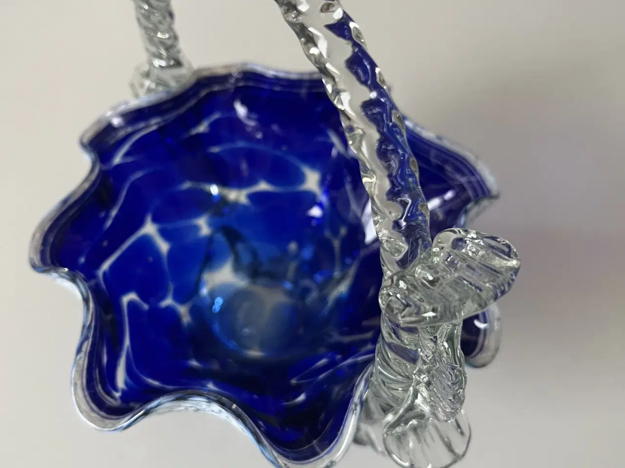 Billede 3 - Flot blå glaskurv