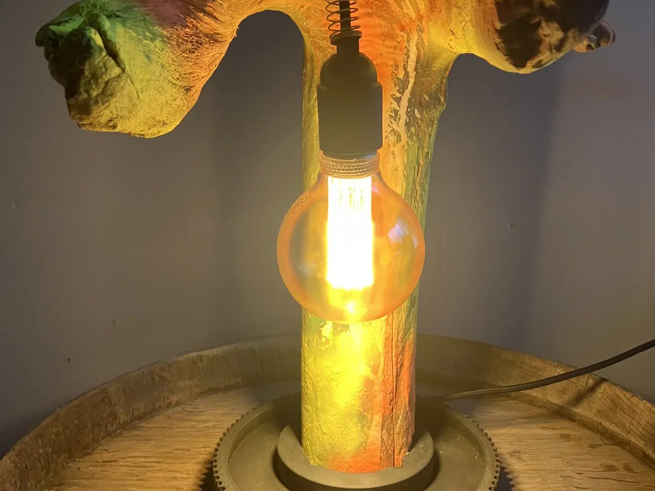 Billede 2 - Bordlampe af Drivtømmer 