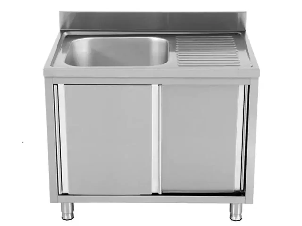Billede 2 - Stålbord med vask – B1000 x D700 x H850 mm 