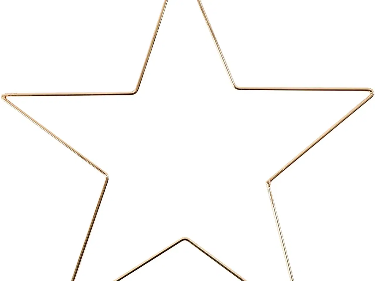 Billede 1 - Metalstjerne, diam. 30 cm, tykkelse 3 mm, guld, 1 stk.