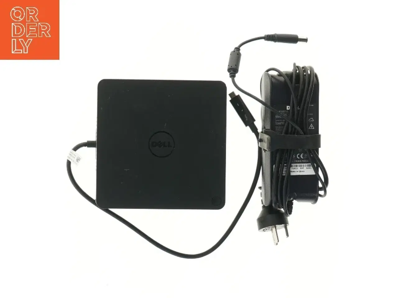 Billede 1 - Dell dockingstation med strømadapter fra Dell (str. 14,5x14,5 cm)