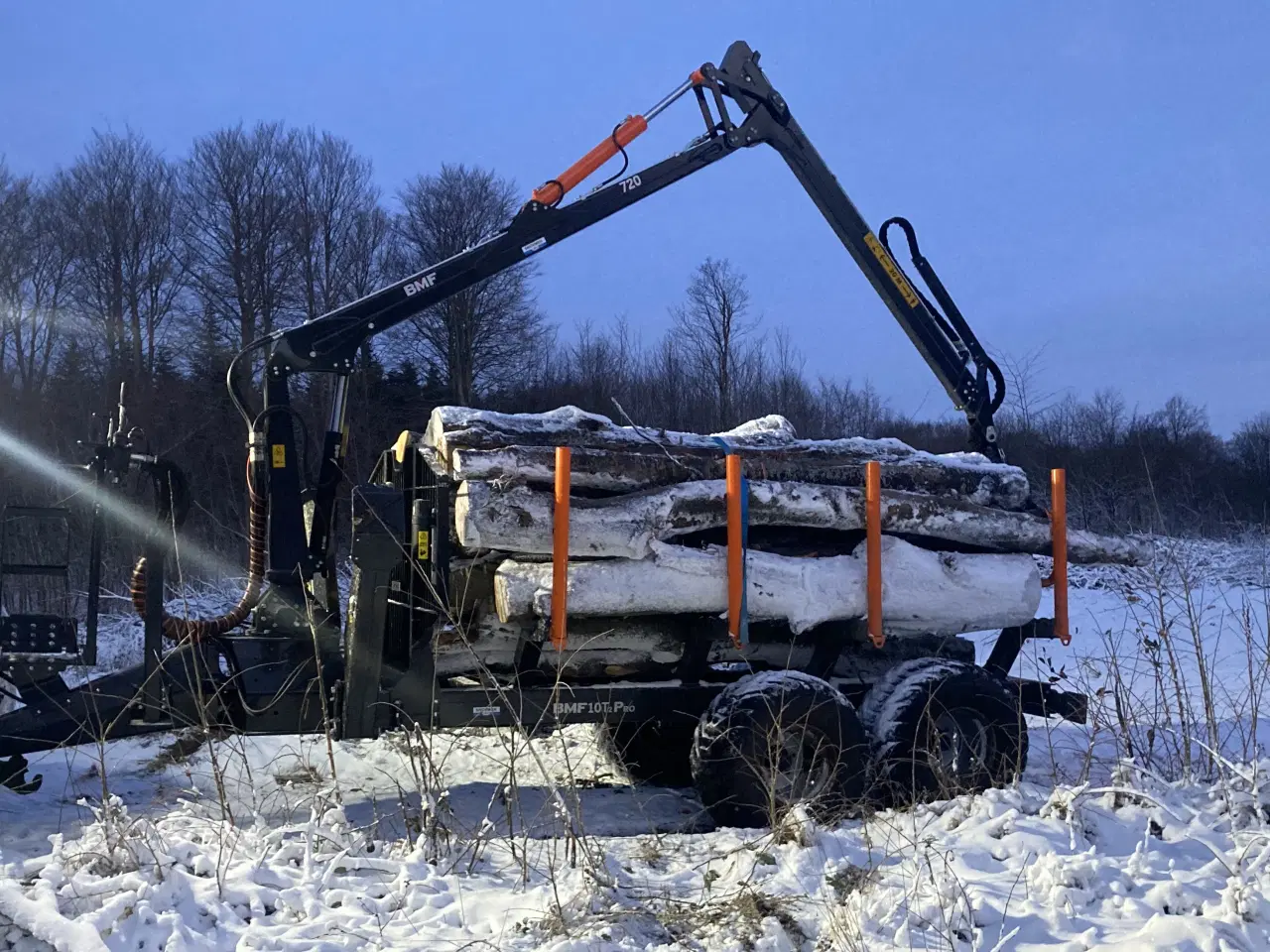 Billede 3 - BMF 10 tons skovvogn med 7,2 m kran