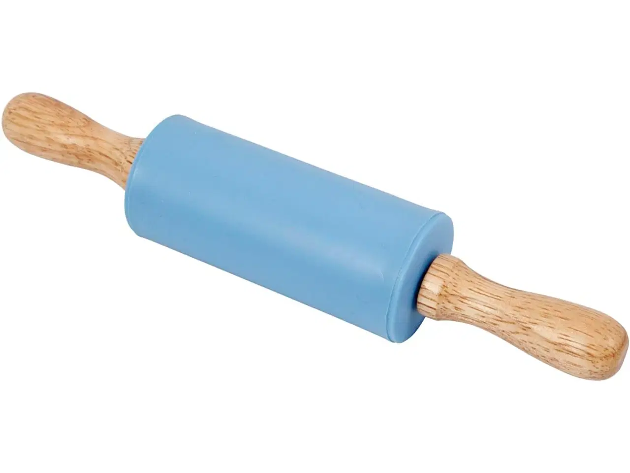 Billede 1 - Lyseblå Kagerulle 23 cm - Silikone og Træ