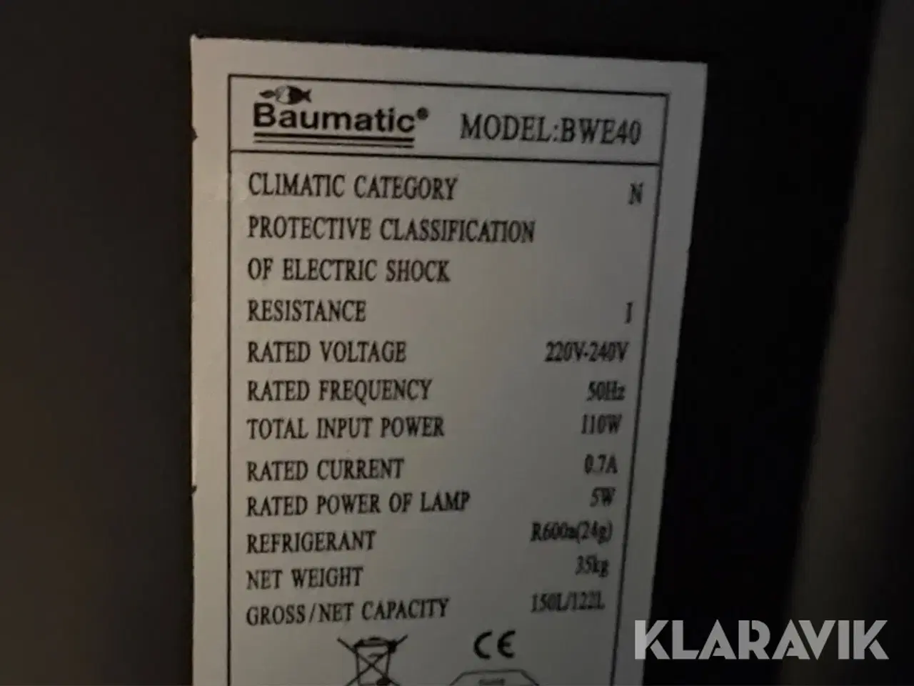 Billede 8 - Vinkøleskab Baumatic BWE40