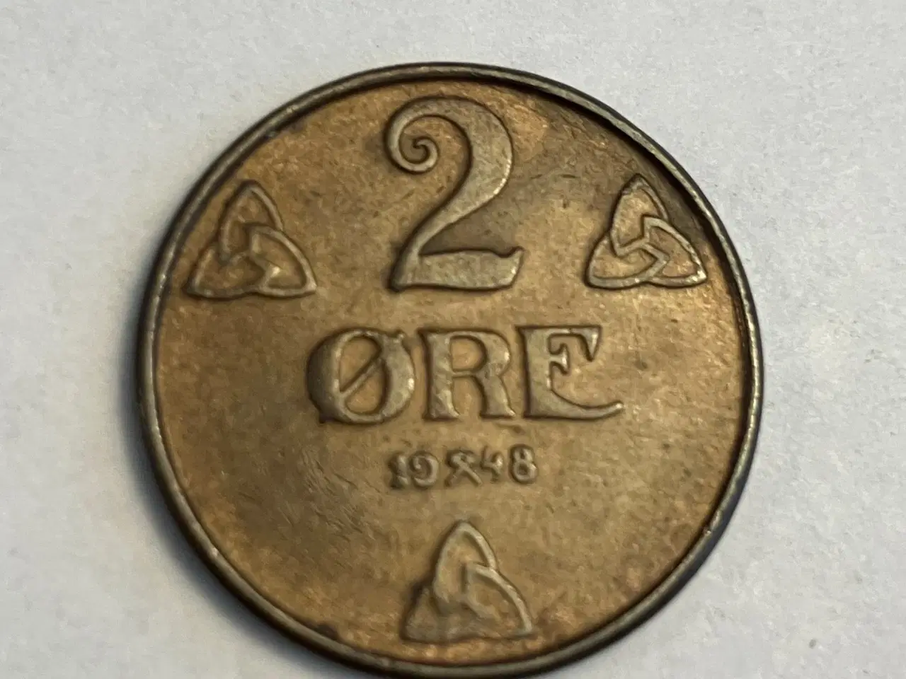 Billede 1 - 2 Øre 1948 Norge