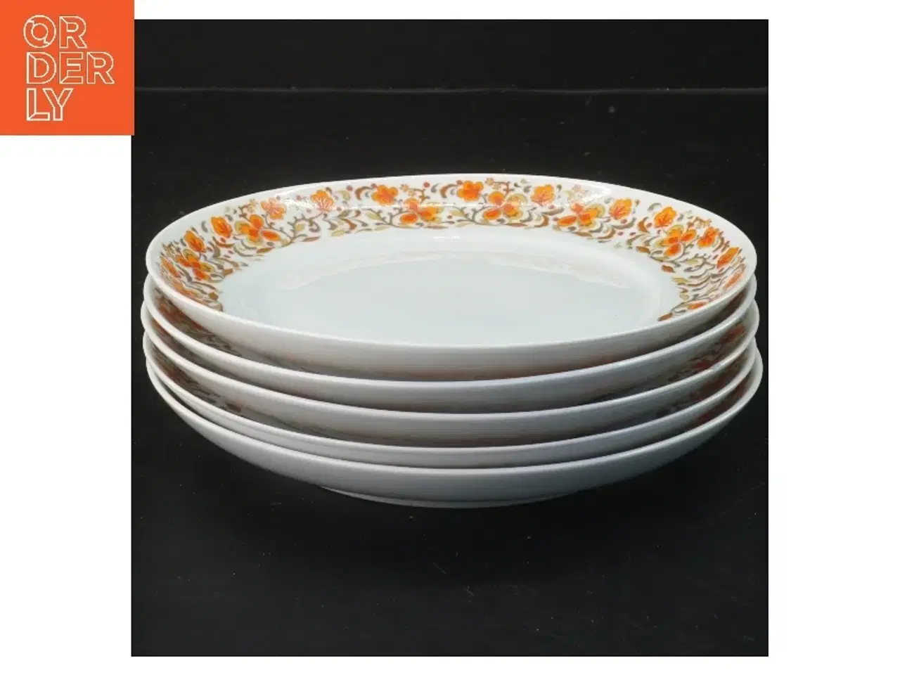 Billede 1 - Dekorative tallerkener sæt af 5 fra Schmidt (str. 5 stk Ø 17 cm)