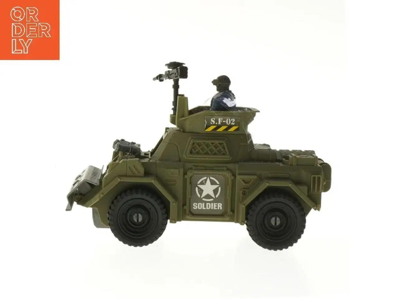 Billede 4 - Soldat legetøjsbil med figur (str. 20,5x9 cm)