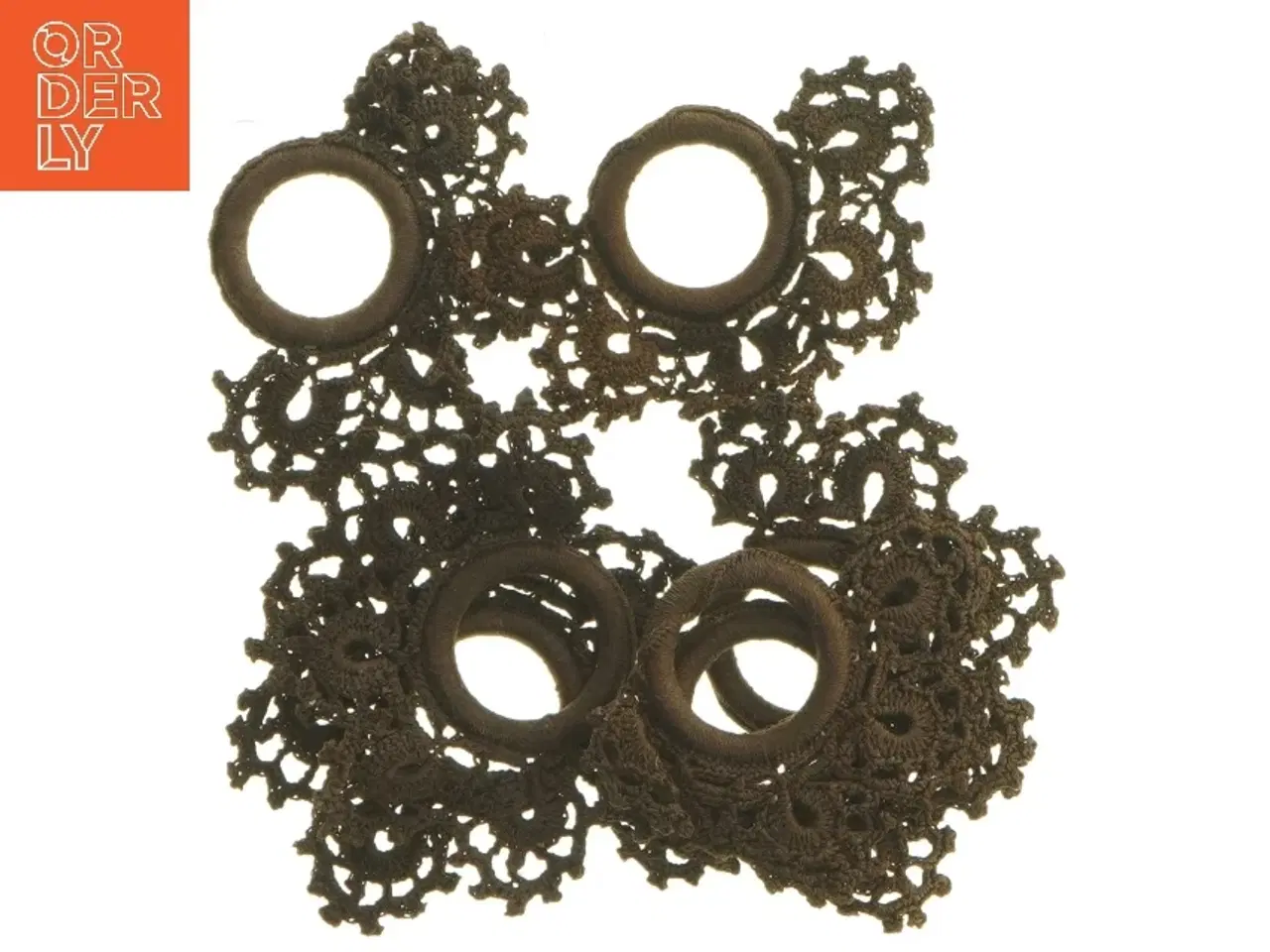 Billede 1 - 17 Brune servietringe af stof (str. 17 stk 7 cm)