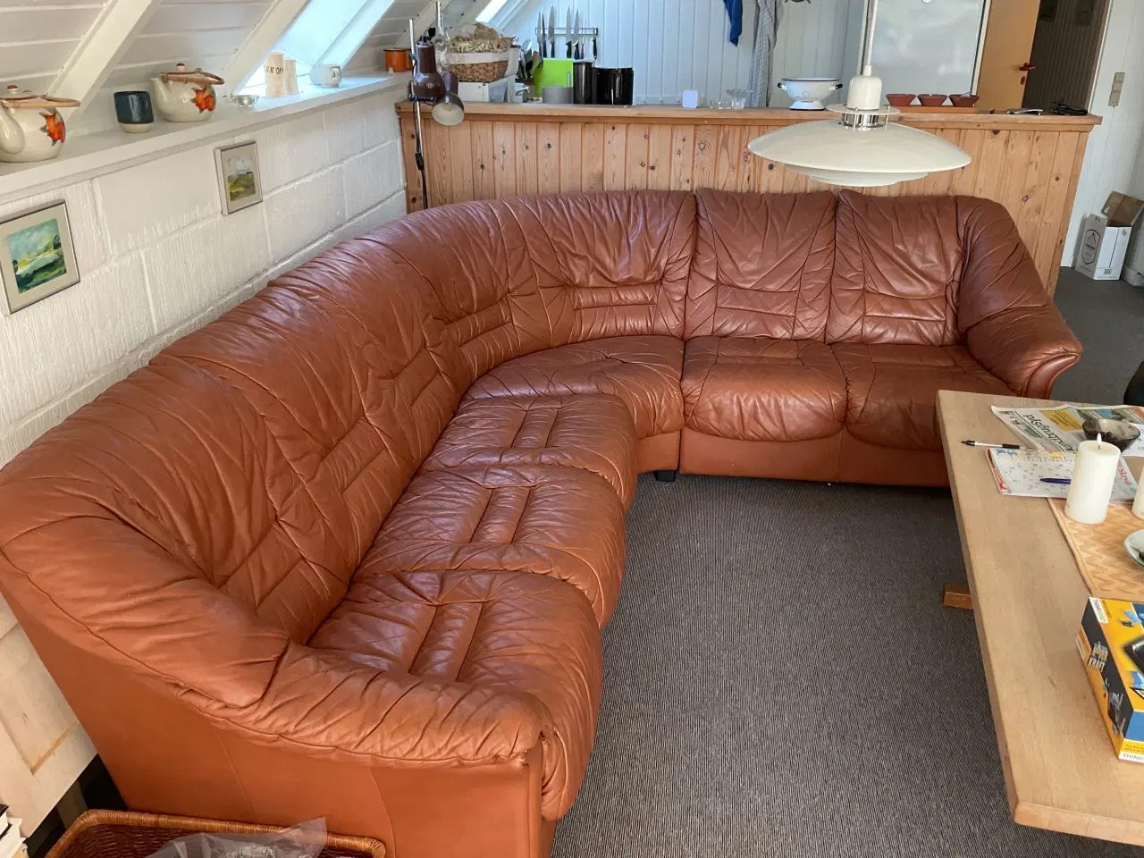 Billede 2 - Lædersofa 