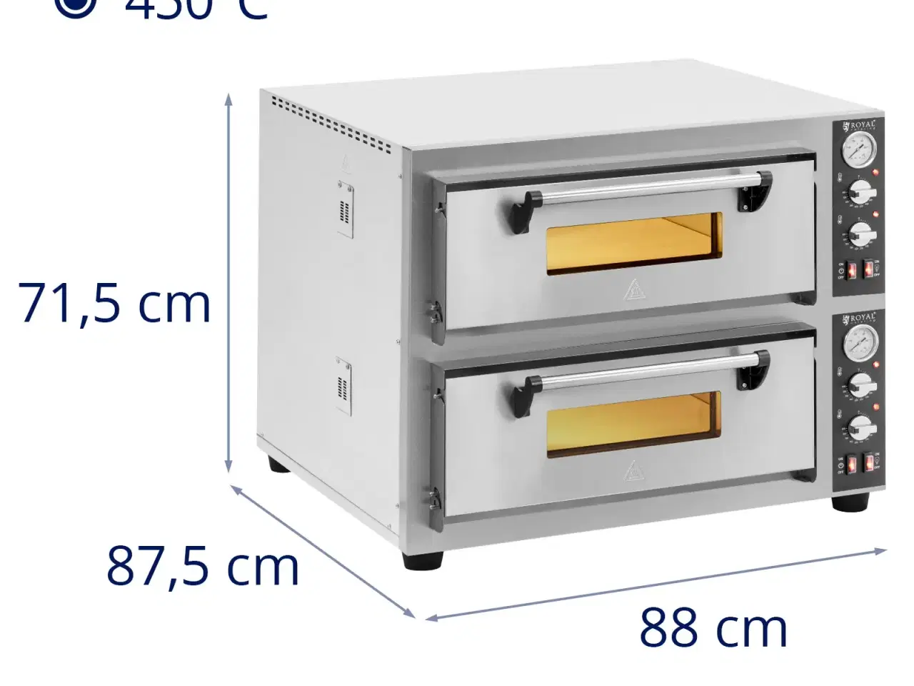 Billede 8 - Pizzaovn – 4+4 x 30 cm – 2 ovnkamre – 8400 W