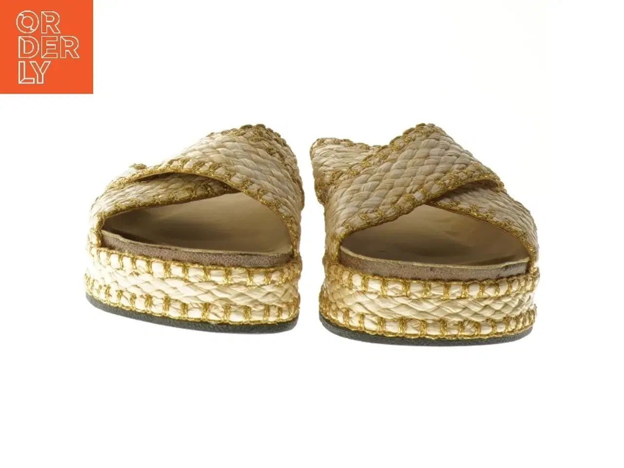 Billede 3 - Flade sandaler med flettet strop fra VIRUCCI (str. 37 )