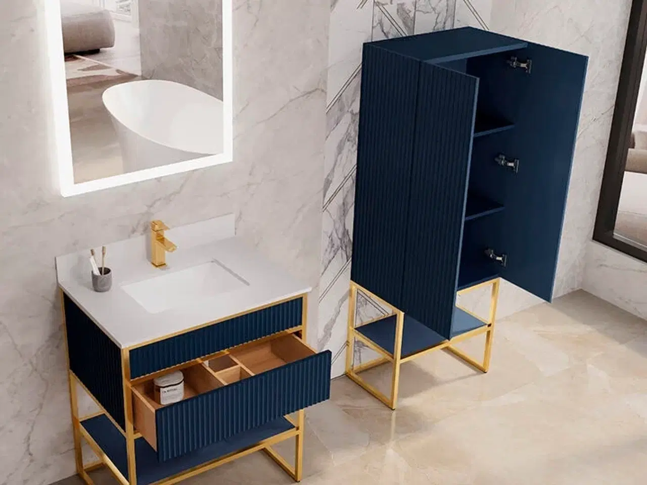 Billede 3 - Baderumsmøbel, Angels Blue, 75