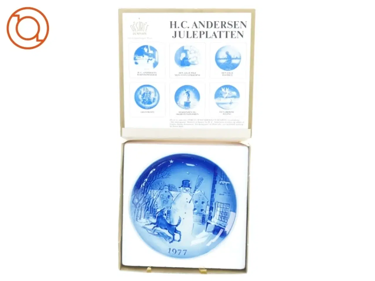 Billede 2 - HC Andersen juleplatten fra Porcelænsfabrikken Desirée (str. 19 cm)