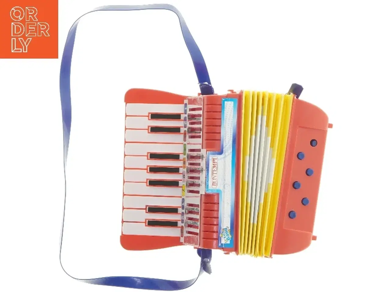 Billede 1 - Legetøjs harmonika med rem (str. 24x21 cm)