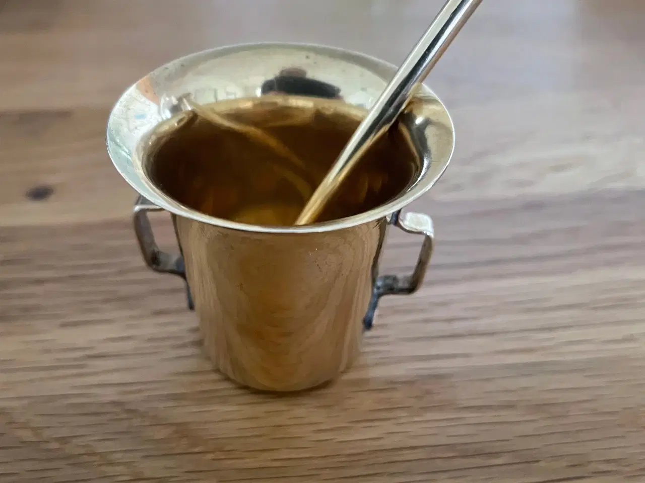 Billede 1 - Fin lille messingmorter til pynt