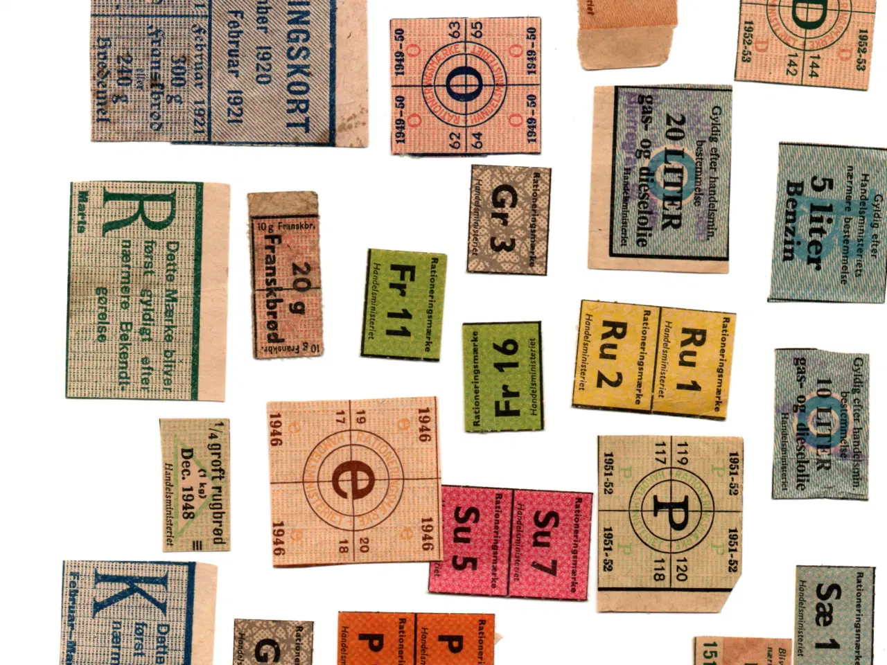 Billede 1 - Rationeringsmærker 1-2 verdenskrig