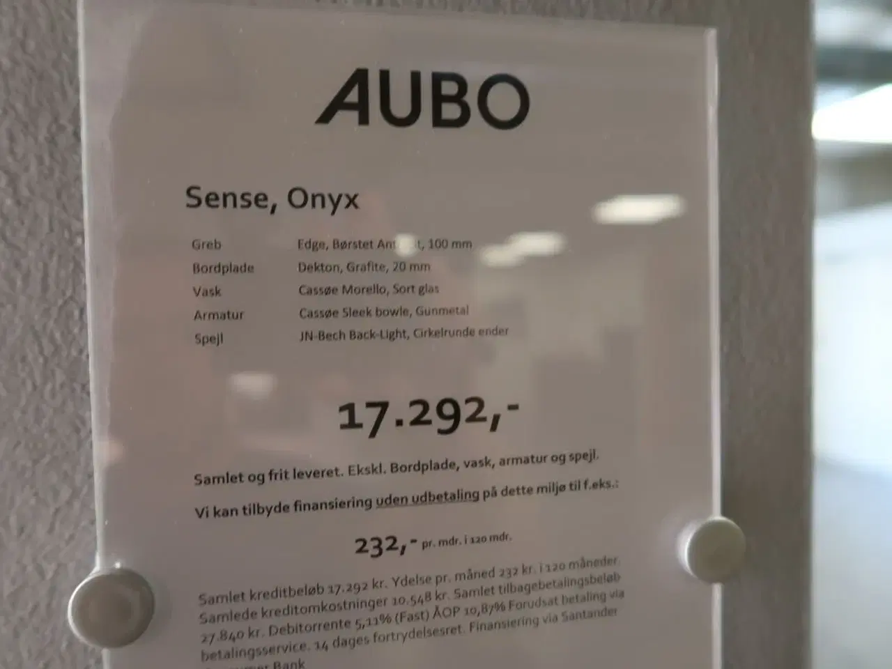 Billede 13 - Badmøbel AUBO Sense, Onyx med vask og armatur