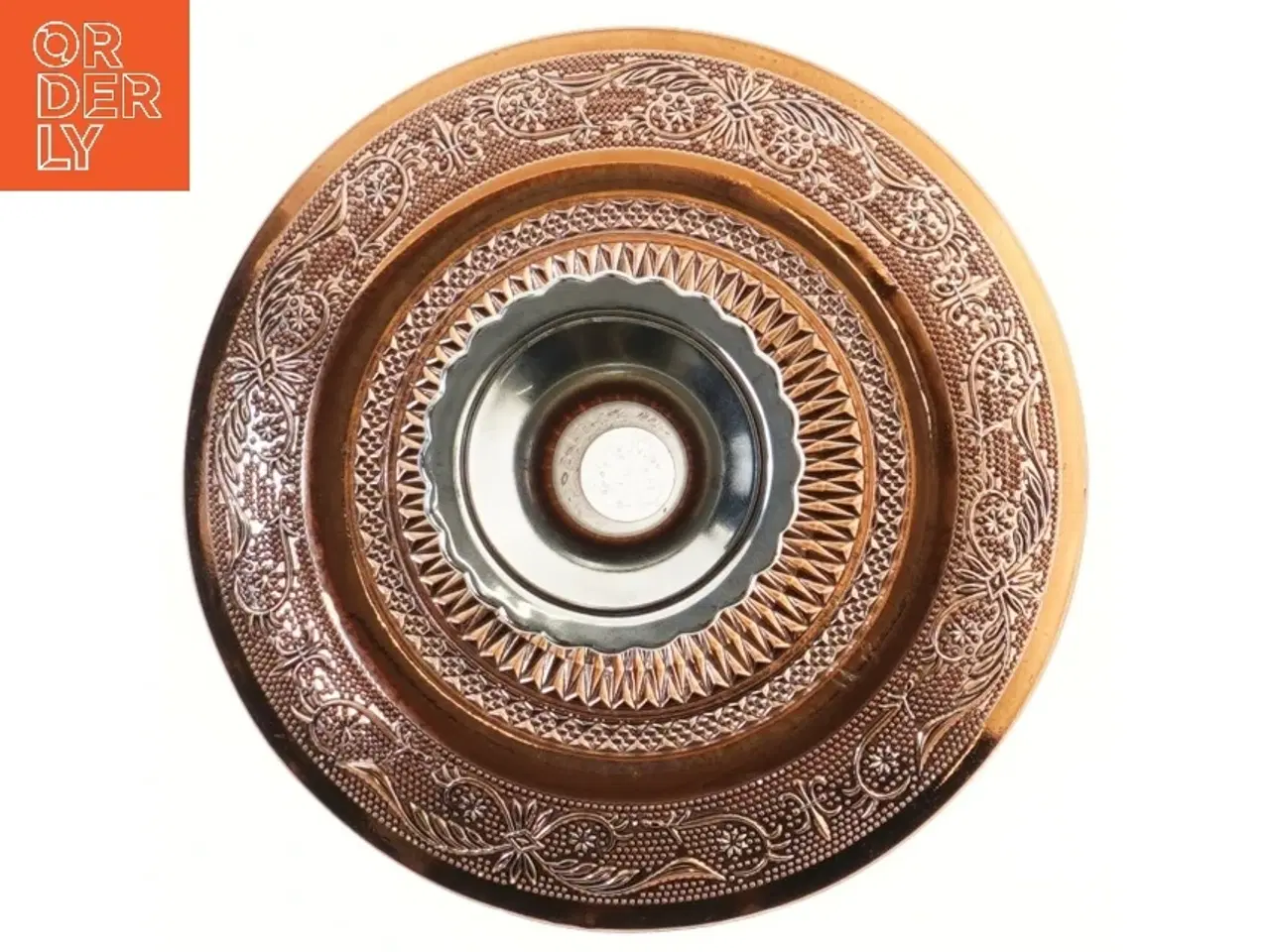 Billede 2 - "Kobber"dekoreret kagefad (str. Ø 20 cm)