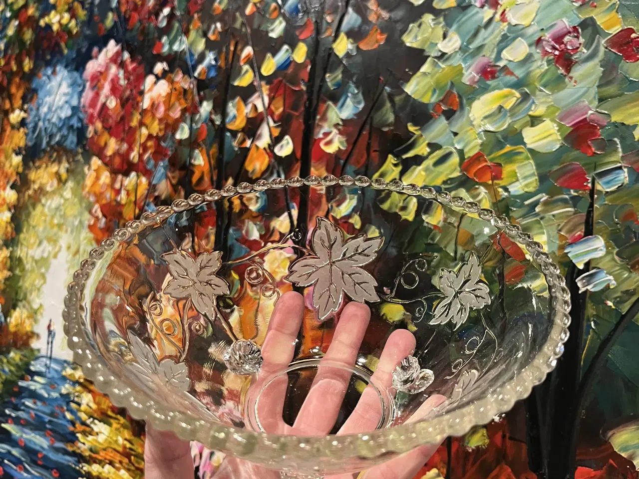 Billede 1 - Flot glasskål på fødder