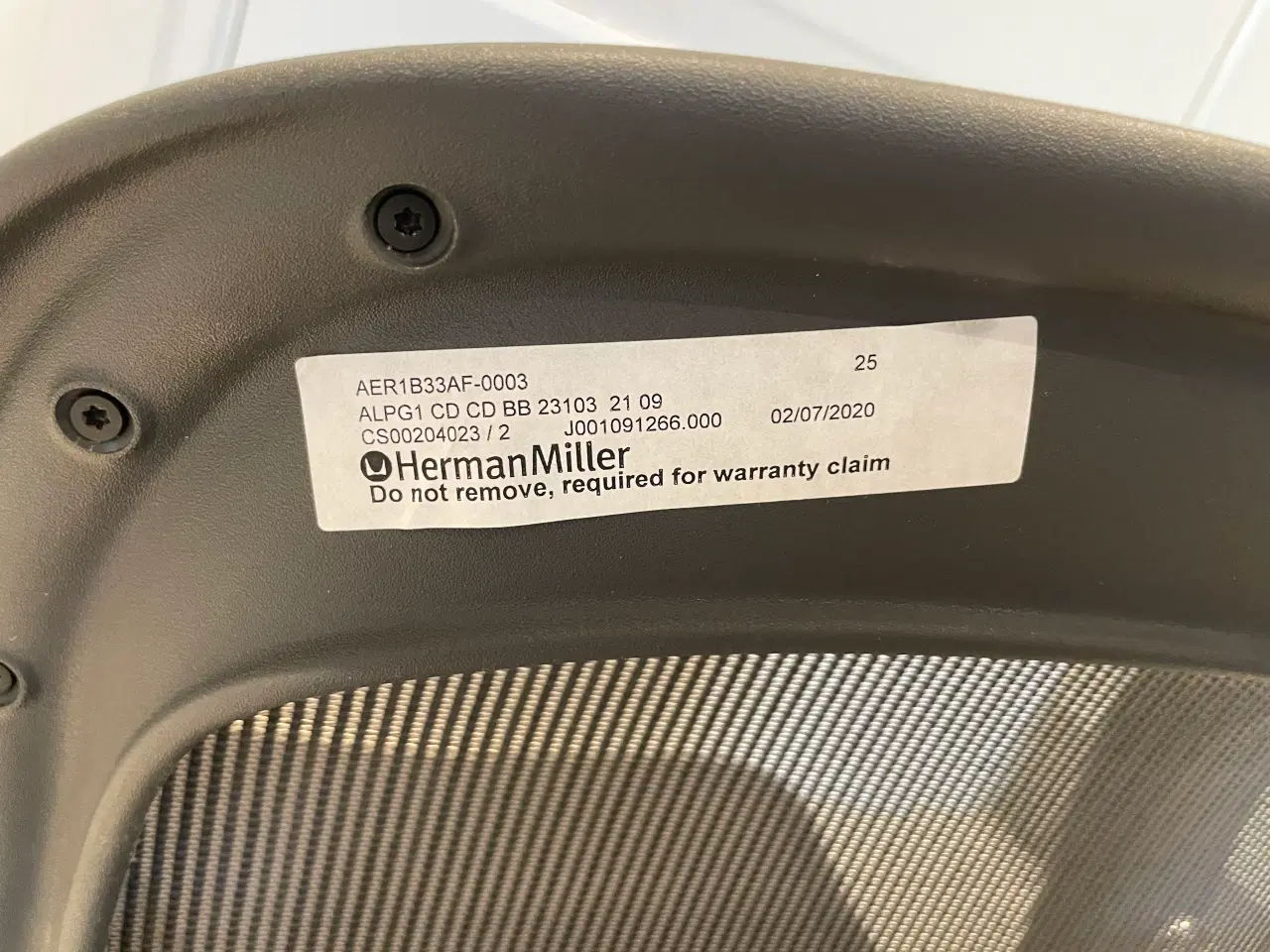 Billede 6 - Herman Miller Aeron Kontorstol remastered Model B 