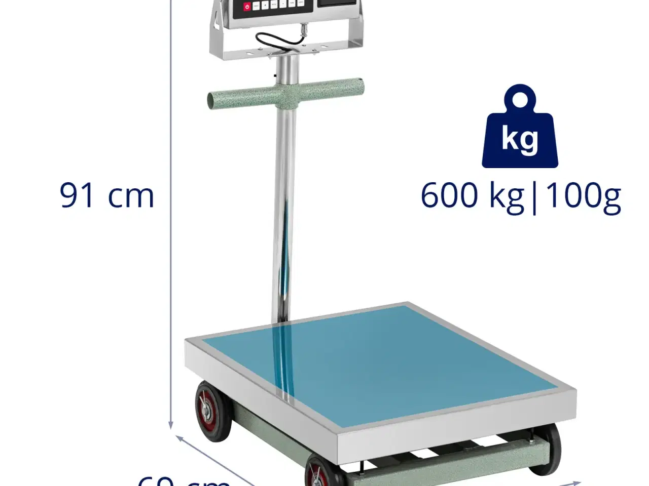 Billede 6 - Pakkevægt – 600 kg / 100 g – 60 x 50 cm – LCD