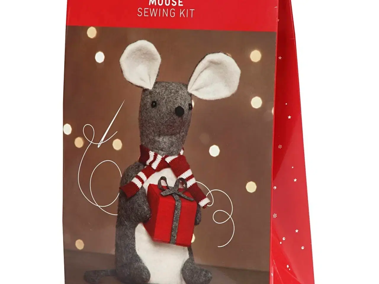 Billede 1 - DIY Julemus i Filt - 30 cm, Kreativt Sæt