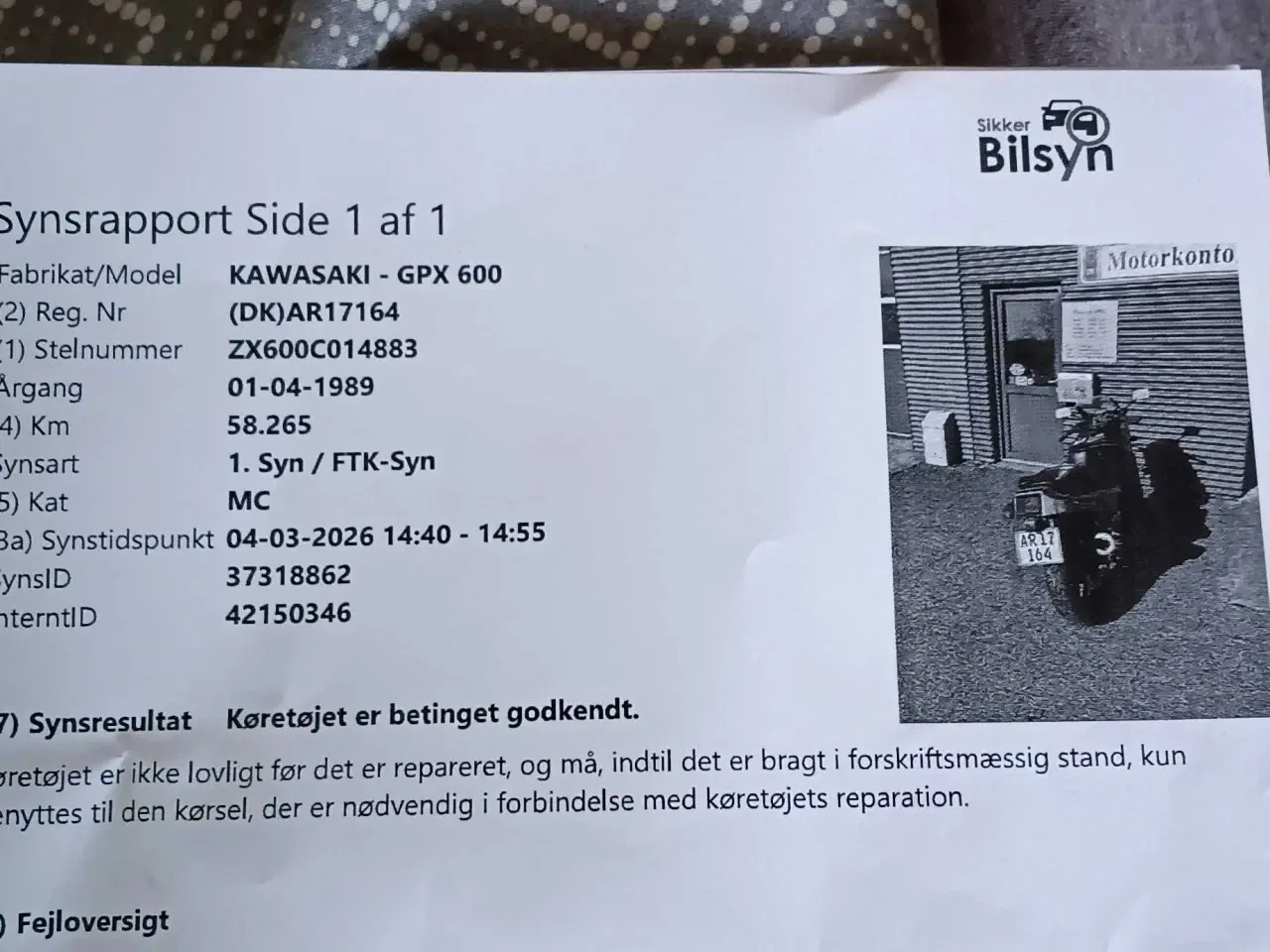 Billede 14 - Nysynet GPX 600r