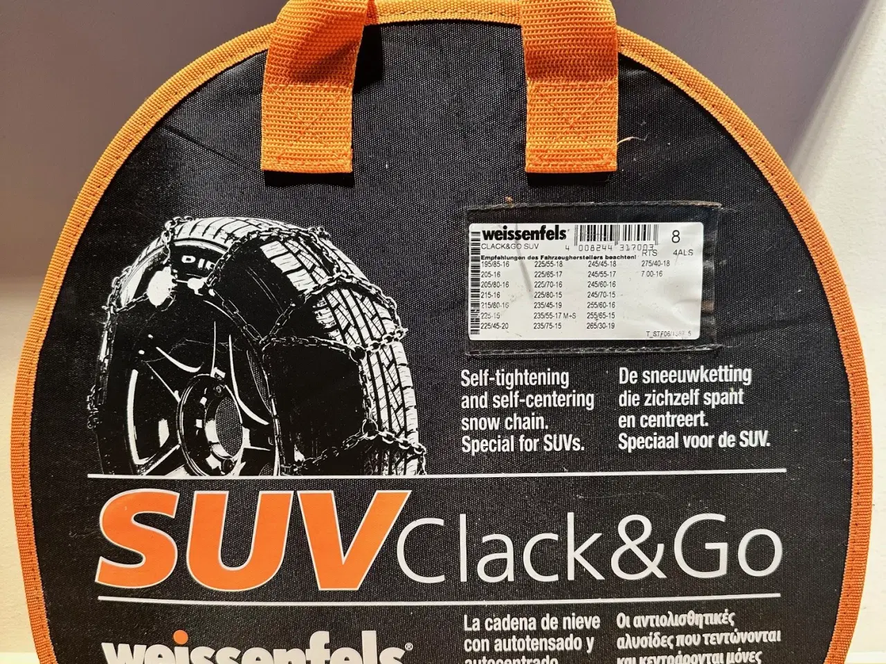 Billede 1 - Snekæder - SUV - WEISSENFELS RTS SUV 8 Clack & Go