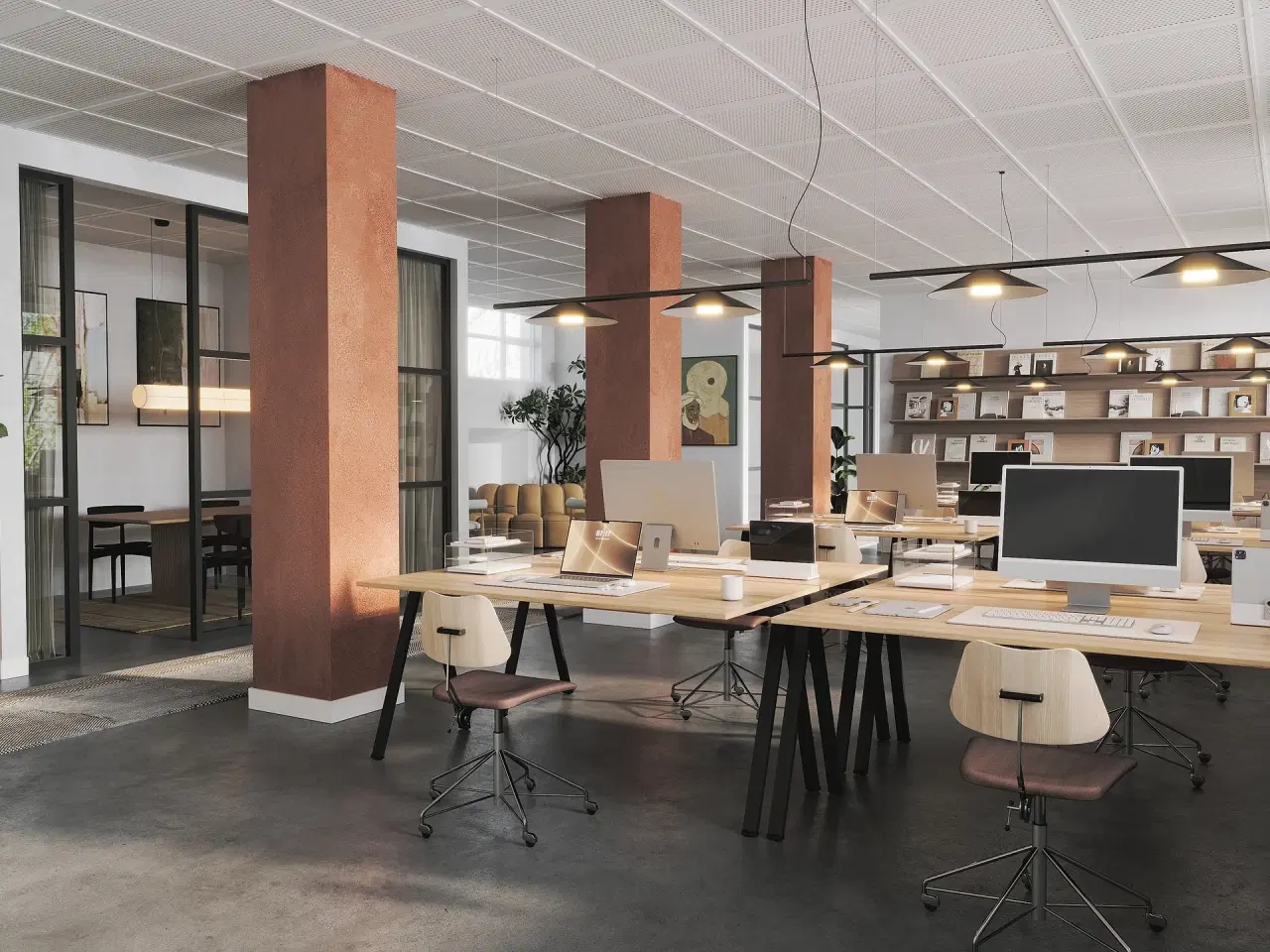 Billede 2 - Gennembelyst og højloftet kontor