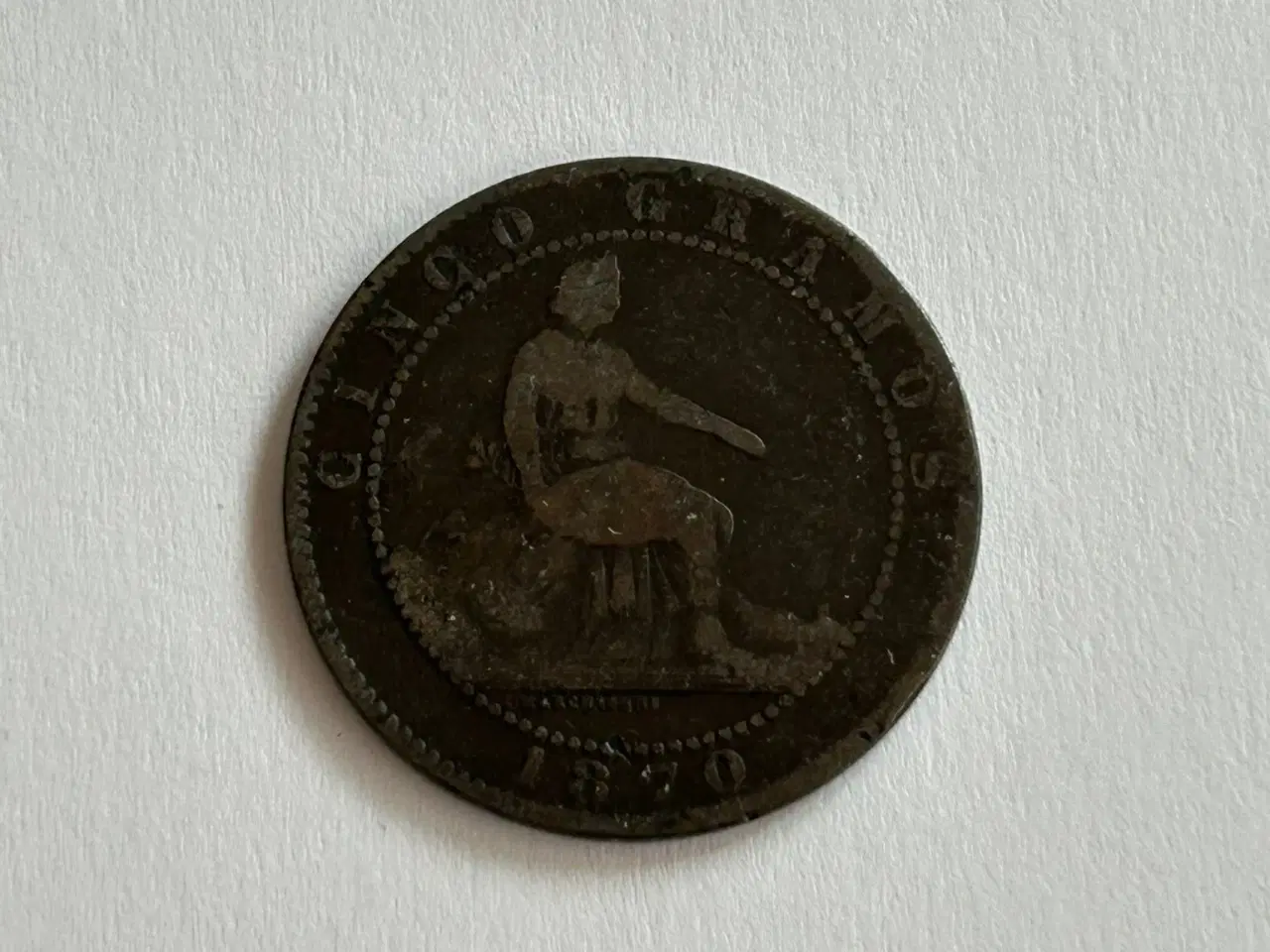 Billede 1 - 5 Gramos 1870 Spain