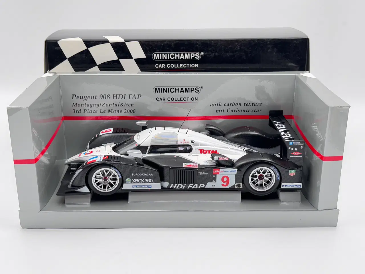 Billede 1 - 2008 Peugeot 908 HDI FAB #9 MINICHAMPS - 1:18