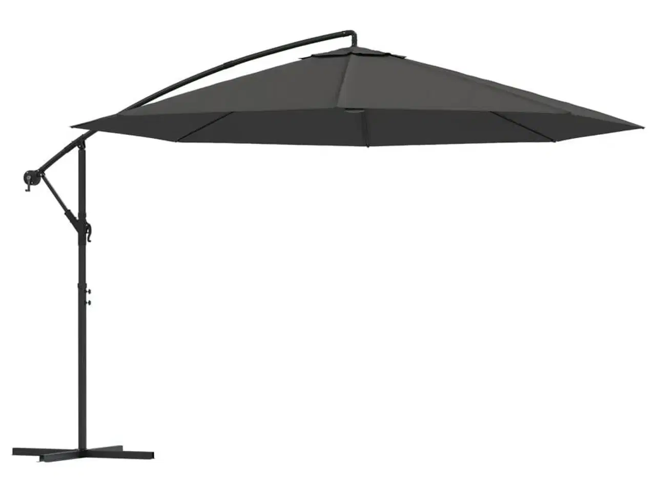 Billede 2 - Hængeparasol 350 cm aluminiumstang antracitgrå