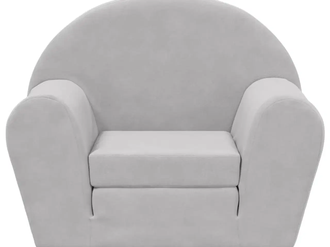 Billede 3 - Sovesofa til børn blødt plys lysegrå