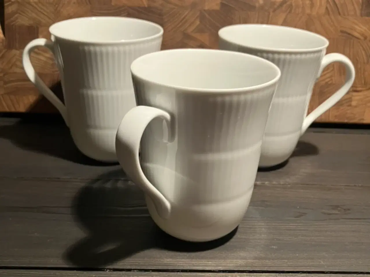 Billede 3 - 3 stk RC Hvid Riflet krus