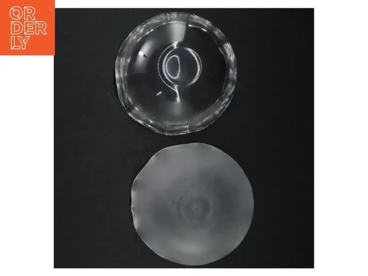 Billede 3 - Glas bonbonniere fra Holmegaard (str. Ø. 14 cm)