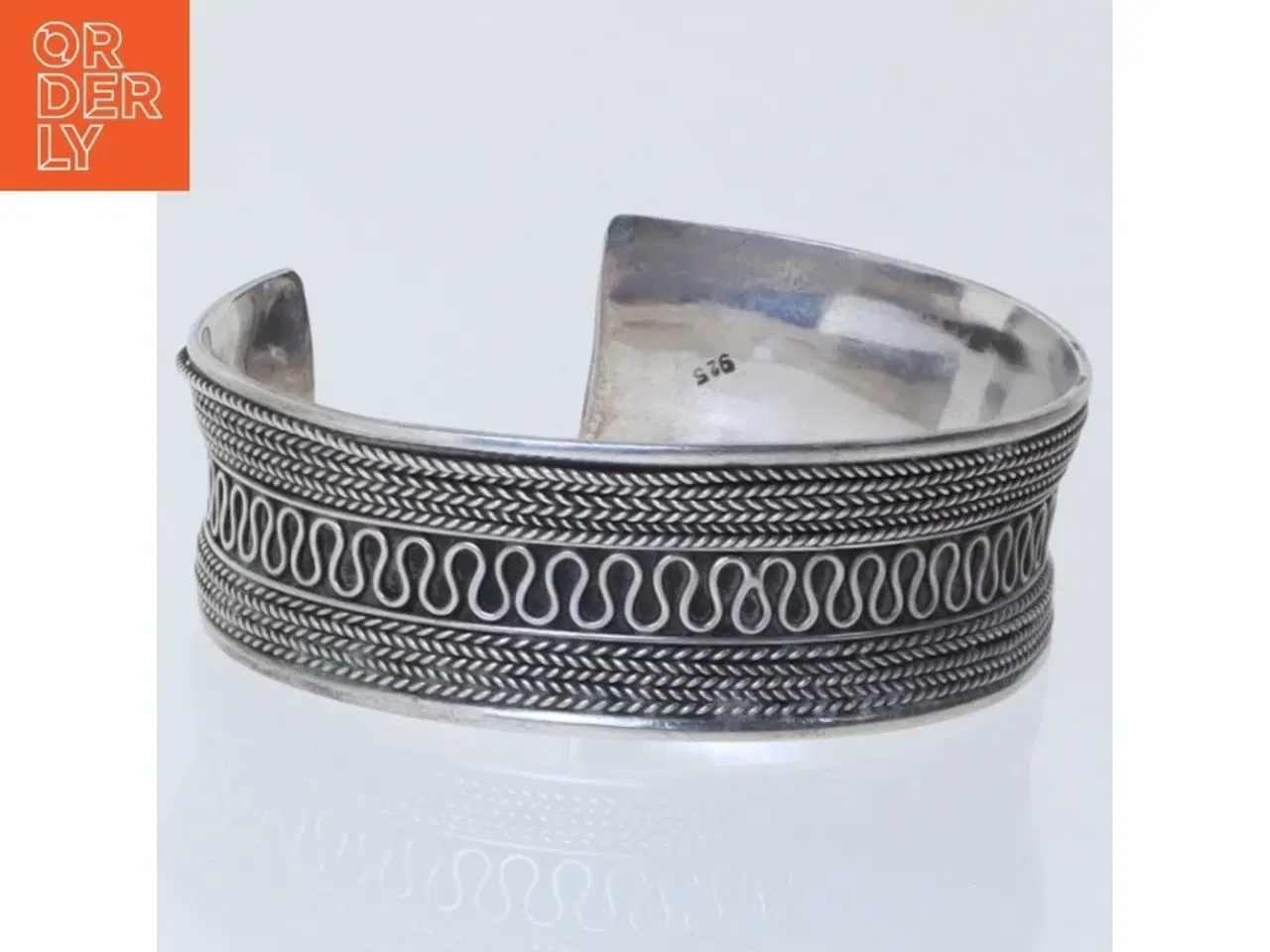 Billede 1 - Creoler Sølvarmbånd (str. Ø 6,5 cm)