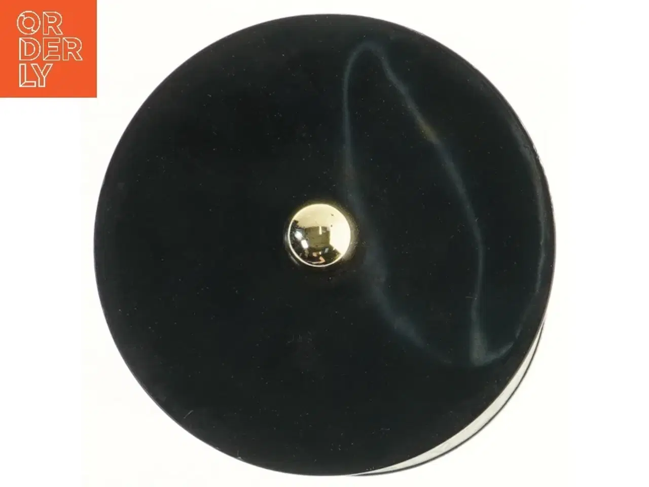 Billede 3 - Dekorativ metalbeholder med låg (str. Ø 16x17 cm)