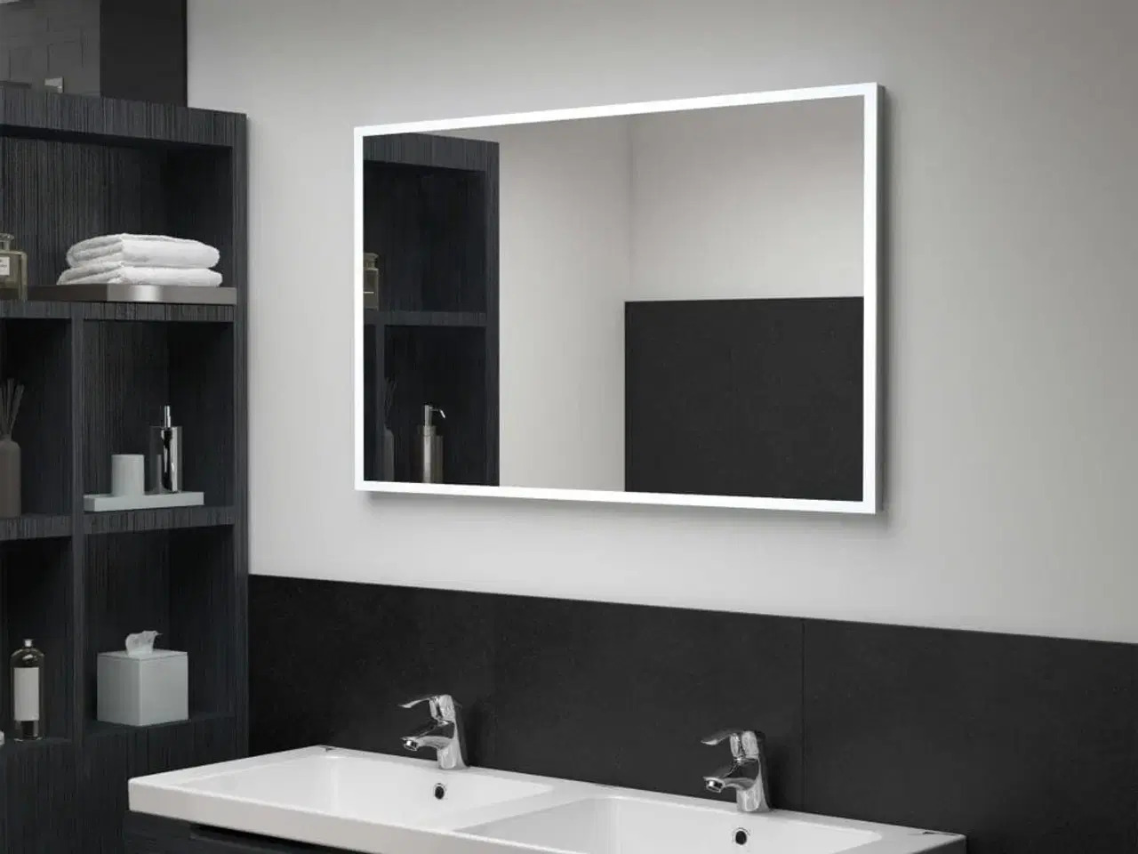 Billede 1 - LED-vægspejl til badeværelset 100x60 cm