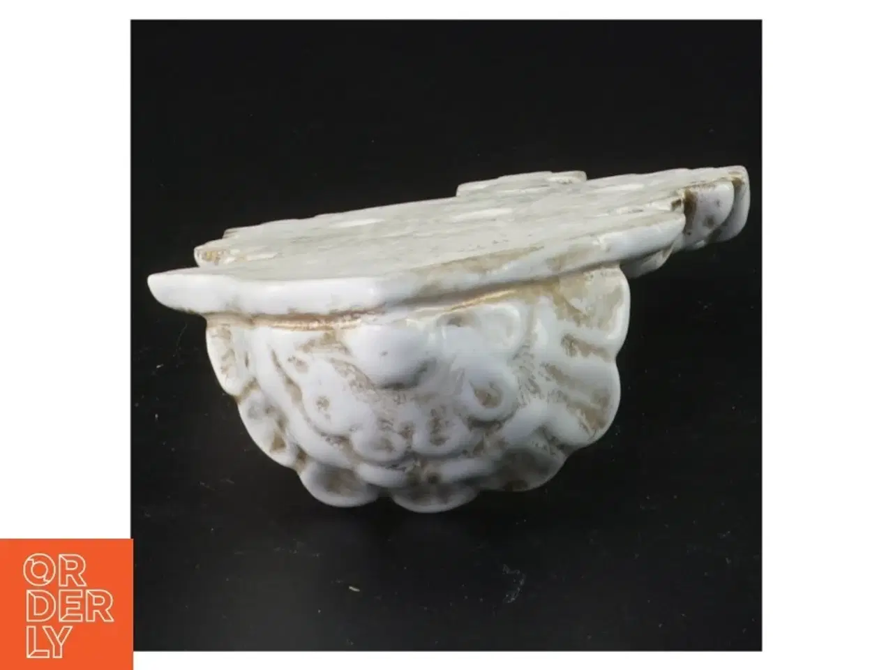 Billede 2 - Antikt vievandsk kar Porcelæn vægophæng (str. 22 x 10 cm)
