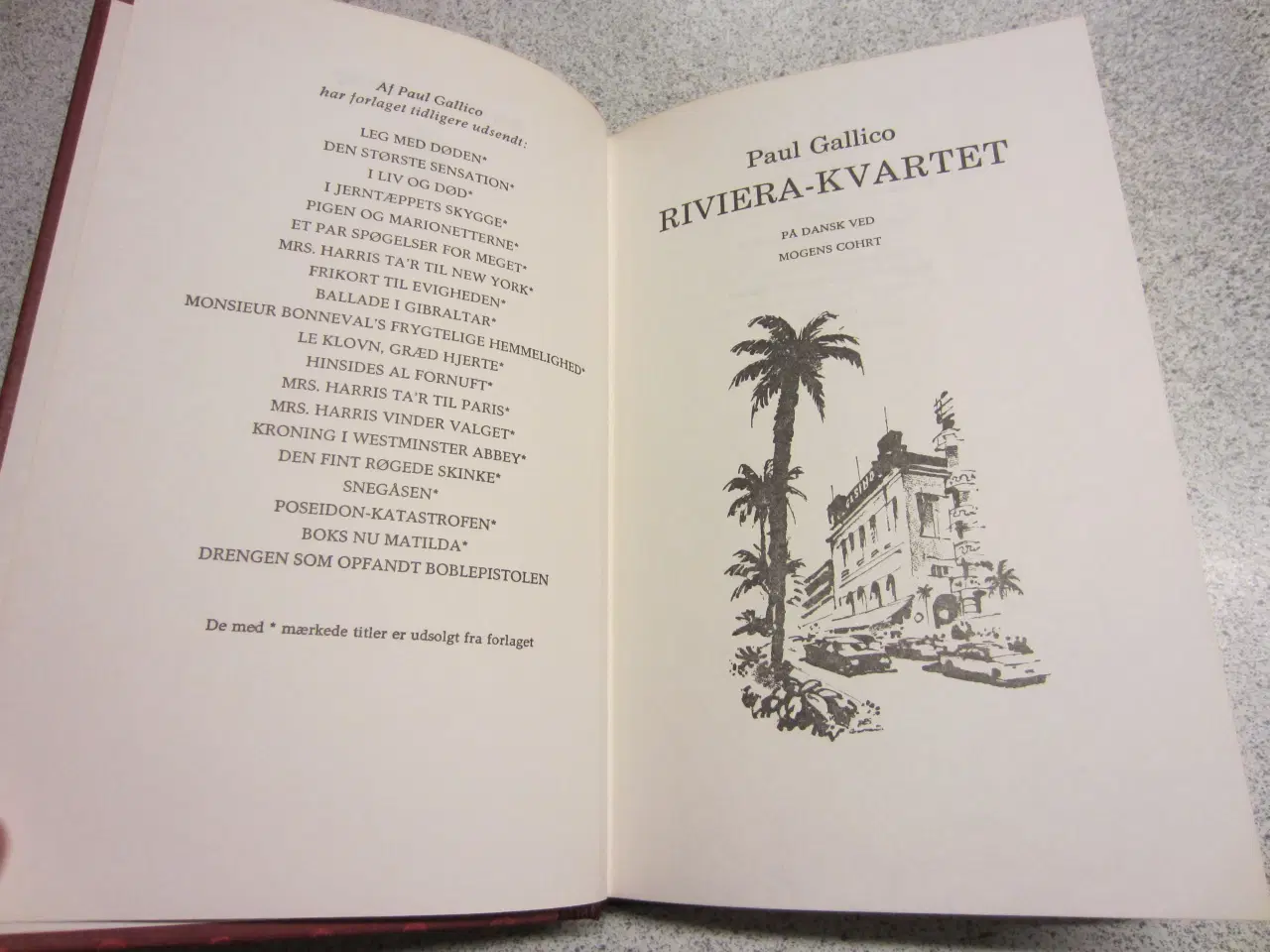 Billede 1 - Bog - Riviera-kvartet af Paul Gallico
