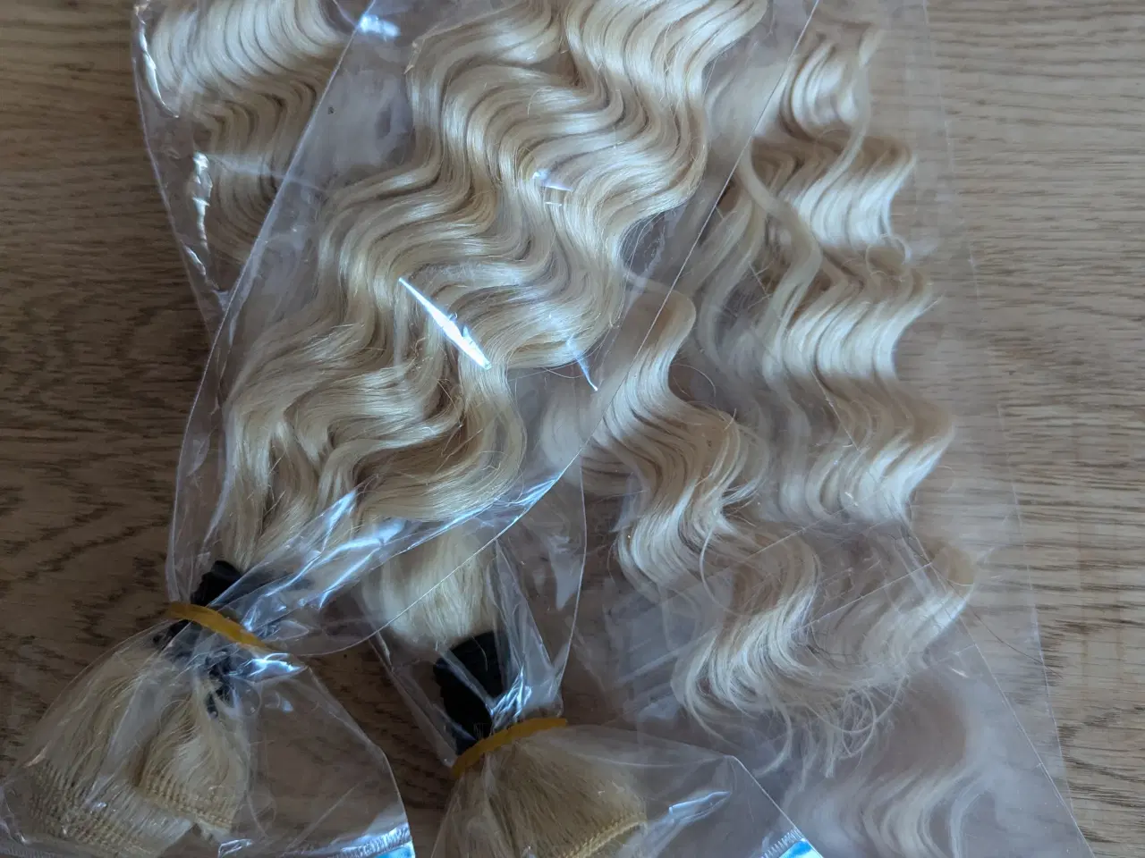Billede 16 - Human hair 76 cm. Blond Deep wave.