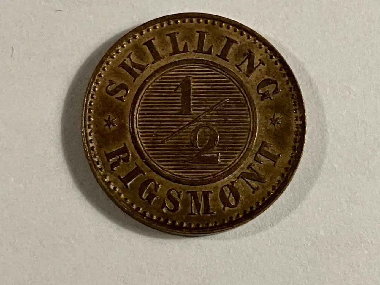 Billede 1 - 1/2 Skilling 1868 Danmark